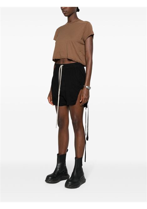 T-shirt Level T crop in marrone - donna RICK OWENS DRKSHDW | DS01D1207BH44